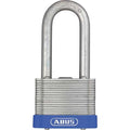 Padlock, Master Keyed, Long Shackle, Rectangular Recycled Steel Body, Steel Shackle, 7/8 in W