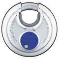 Padlock, Master Keyed, Partially Hidden Shackle, Disc Stainless Steel Body, Stainless Steel Shackle