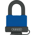 Padlock, Master Keyed, Standard Shackle, Rectangular Brass Body, Stainless Steel Shackle, 7/8 in W
