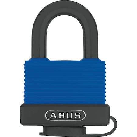 Padlock, Master Keyed, Standard Shackle, Rectangular Brass Body, Stainless Steel Shackle, 7/8 in W