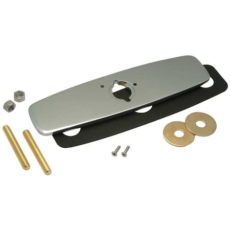 Trim/Cover Plate, Chrome, 8" L, 8" W