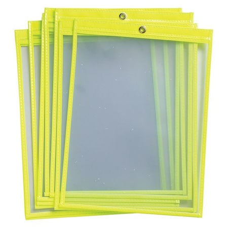 Shop Envelope, Vinyl, 12 in H x 9 in W, Yellow, 25 PK
