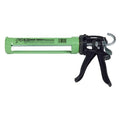 Caulk Gun, 8 oz Container Size, Steel, 26:01:00, Half Barrel Frame, Green