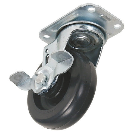 Swivel Plate Castr, Polyolfin, 5 in, 220 lb