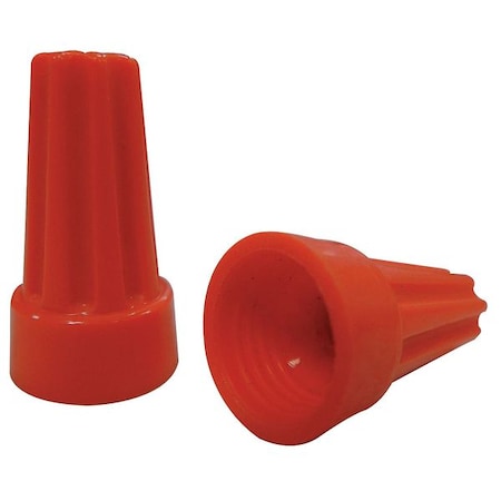 Twist-On Wire Connector, 14 AWG Max, Orange, Thermoplastic Insulation, 600 V, 300 PK