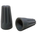 Twist-On Wire Connector, 14 AWG Max, Gray, Thermoplastic Insulation, 300 V, 100 PK