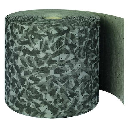 Sorbent Roll, 26 gal, 15 in x 150 ft, Universal, Gray, Polypropylene