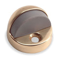 Dome Door Stop, Solid Brass, 1-1/4"H