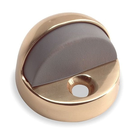 Dome Door Stop, Solid Brass, 1-1/4"H