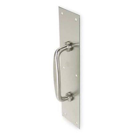 Door Pull Plate, Aluminum, 16"L x 4"W, 0.125" Proj.