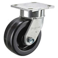 Kingpinless Plate Caster, Swivel, Phenlc, 5 in, 1000 lb