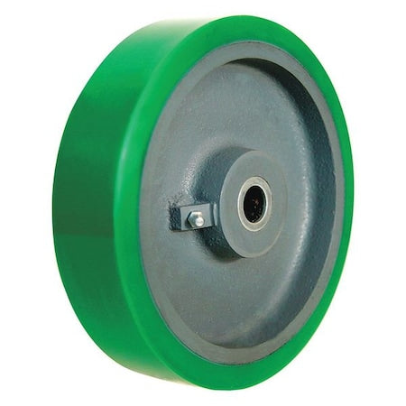 Caster Whl, Polyurthan, 8 in., 1500 lb., Grn