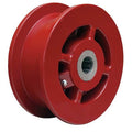 Caster Wheel, Cast Irn, 6 in., 2500 lb., Red