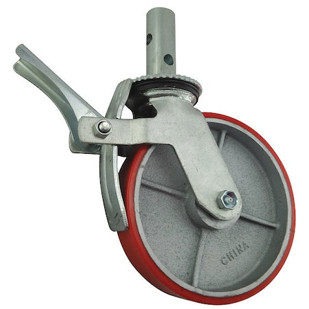 Scaffold Caster, Polyurethane, 8 in, 800 lb