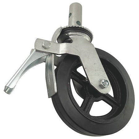 Scaffold Caster, Rubber, 8 in., 500 lb.