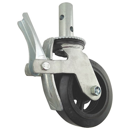 Scaffold Caster, Rubber, 6 in., 500 lb.