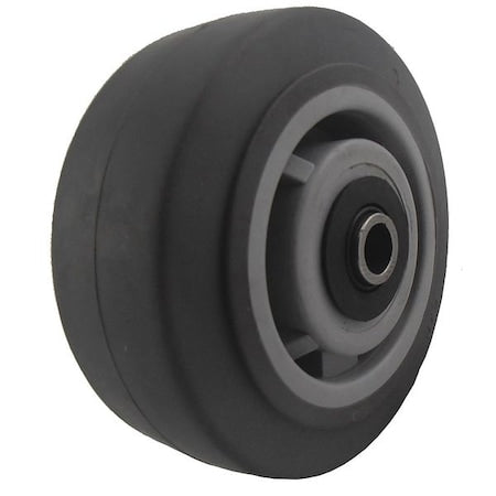 Caster Wheel, TPR, 5 in., 375 lb., Gray
