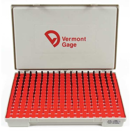 Black Ox-Coated Pin Gauge Set, Dim Type "