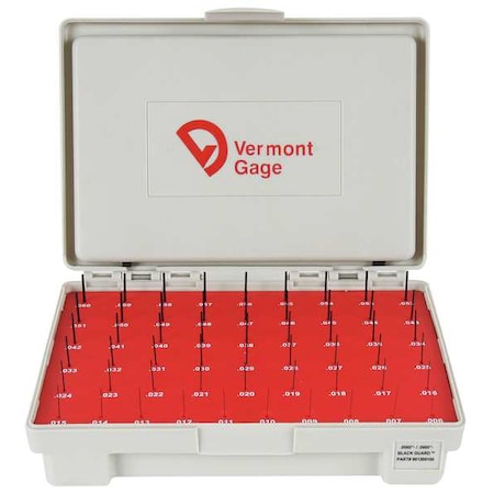 Black Ox-Coated Pin Gauge Set, Dim Type "