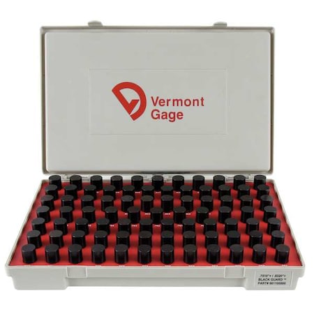 Black Ox-Coated Pin Gauge Set, Dim Type "