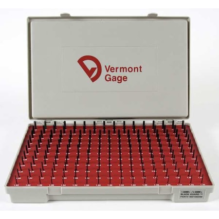 Pin Gage Set, Minus, 1.30-4.98mm, Black