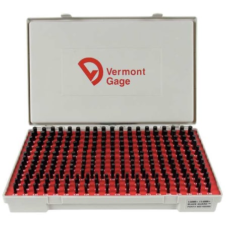 Pin Gage Set, Plus, 5.00-9.98mm, Black