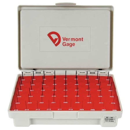Black Ox-Coated Pin Gauge Set, Dim Type "