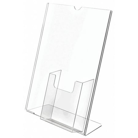 Sign and Literature Holder, 11" H, Clear