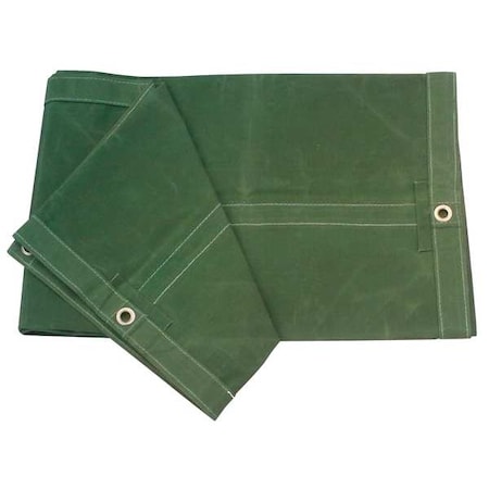 Heavy Duty Tarp, 15 ft 6 in x 23 ft 6 in, 30 Mil, Olive Green, Cotton Canvas