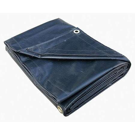Heavy Duty Tarp, 11 ft 4 in x 23 ft 6 in, 20 Mil, Black, Vinyl