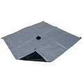 Tarp, Drainage, Polyethylene, 3x3 Ft, Black/Silver, 1 Leak Diverter