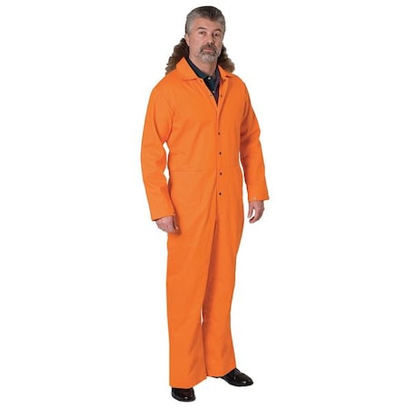 Coverall, M, 28 in Inseam, Snap