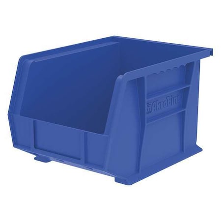 Hang & Stack Storage Bin, Plastic, Blue, 7 in H, 8 1/4 in W, 10 3/4 in L