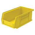 Hang & Stack Storage Bin, Plastic, Yellow, 3 in H, 4 1/8 in W, 7 3/8 in L
