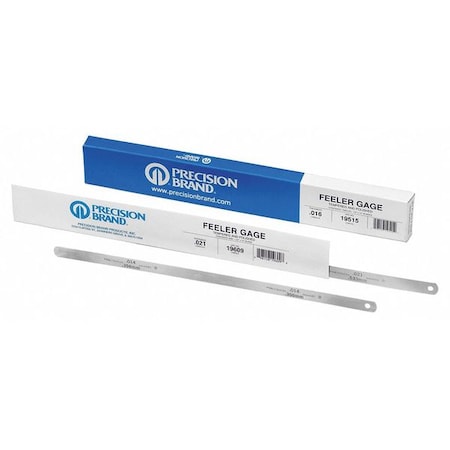 Feeler Gauge, 0.0050x12 L, PK12