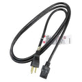 Power Cord, 5-15P, SJT, 6 ft., Blk, 15A, 14/3