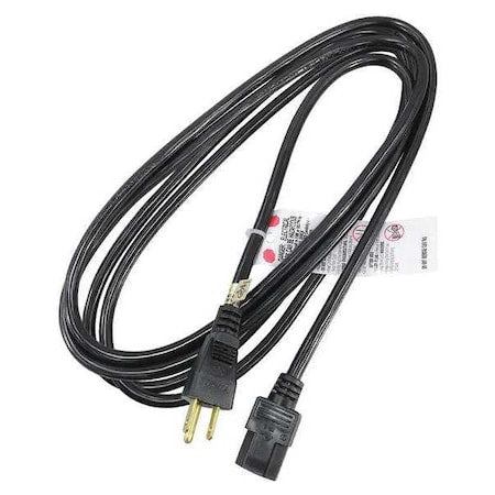 Power Cord, 5-15P, SJT, 10 ft., Blk, 13A, 16/3