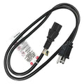 Power Cord, 5-15P, SJT, 3 ft., Blk, 13A, 16/3, Standards: cULus
