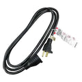 SJT Extension Cord, 16 AWG, Indoor, 16/3, 1 Outlets, 5-15R, Black, PVC, 5-15P, 6 ft