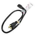 SJT Extension Cord, 16 AWG, Indoor, 16/3, 1 Outlets, 5-15R, Black, PVC, 5-15P, 2 ft