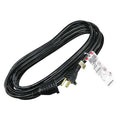 SJT Extension Cord, 16 AWG, Indoor, 16/3, 1 Outlets, 5-15R, Black, PVC, 5-15P, 15 ft