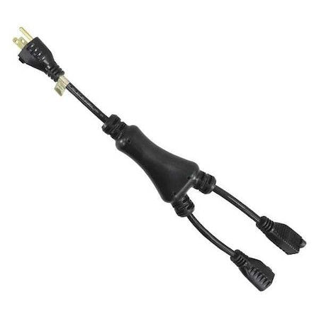 Splitter Power Cord, 5-15P, SJT, 1.2 ft., 15A