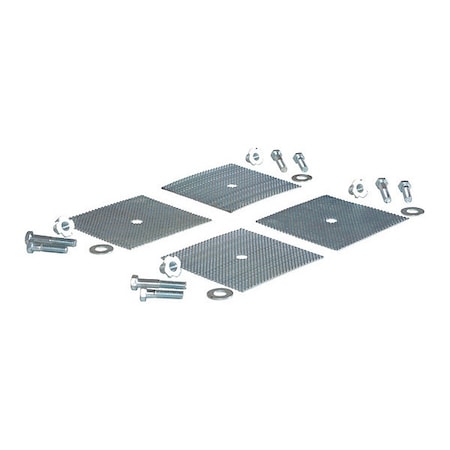 Speed Bump Glue Down Kit, Stainless Steel, Steel, 4 in Height, 9 in Length, Silver