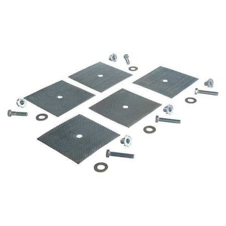 Speed Bump Glue Down Kit, Stainless Steel, Steel, 4 in Height, 9 in Length, Silver