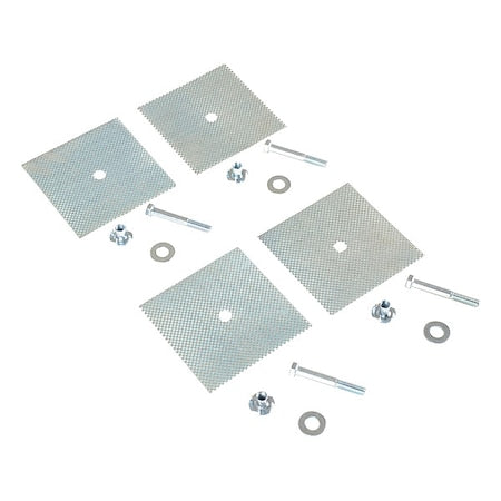 Parking Curb Glue Down Kit, Stainless Steel, Steel, 5/8" Height, 5" Length, Silver