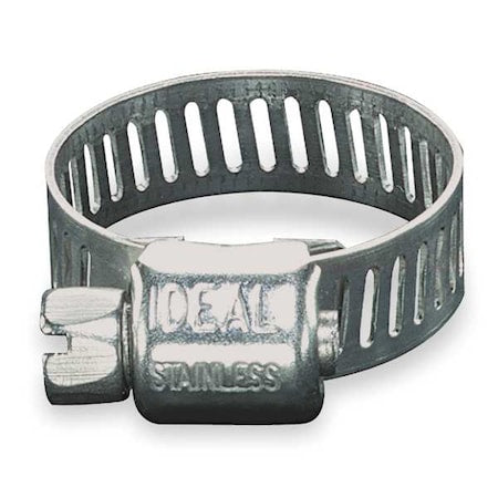 Hose Clamp, 301 Stainless Steel, Perforated Band, 5 in, 5/8 in Clamping Dia, PK10