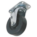 Swivel Plate Caster, Rubber, 5 in., 330 lb.