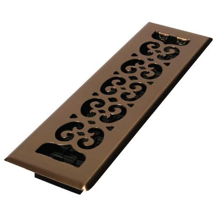 Floor Register 3.75 X 13.5, Antique Brass, Brass