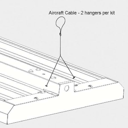 AircraftCableHangingKit, Gray, 120inL