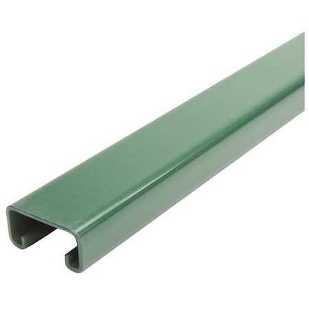 Single Channel Strut, Solid, Steel, Painted, None Hole Size, Green